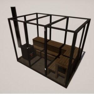 l kujulise lavaga saun